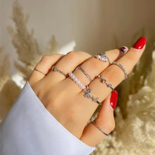 Load image into Gallery viewer, Butterfly Pearl Rings Set for Women