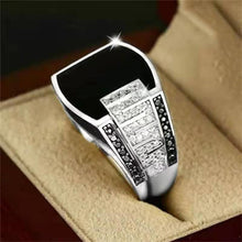 Load image into Gallery viewer, Handmade Turkish Ring For Men Vintage Double Swords Black Zircon Rings Punk 2025
